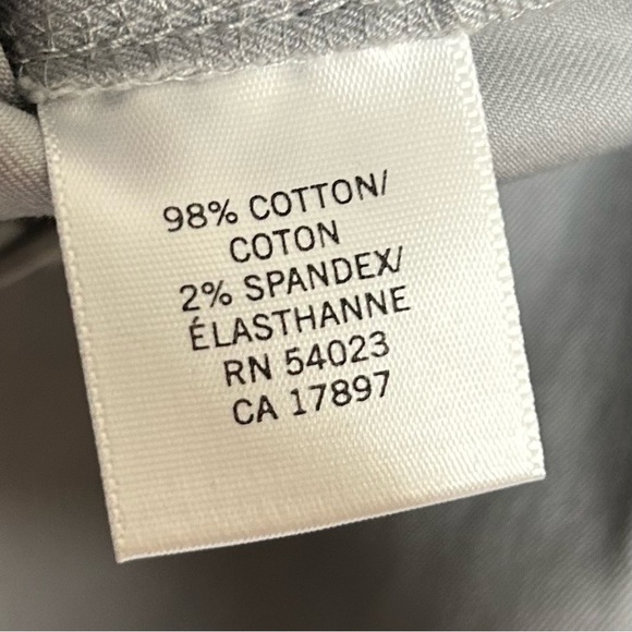 NWT Banana Republic 100% Cotton Straight Leg Mid Rise Trousers Grey Size 8 - Picture 8 of 10